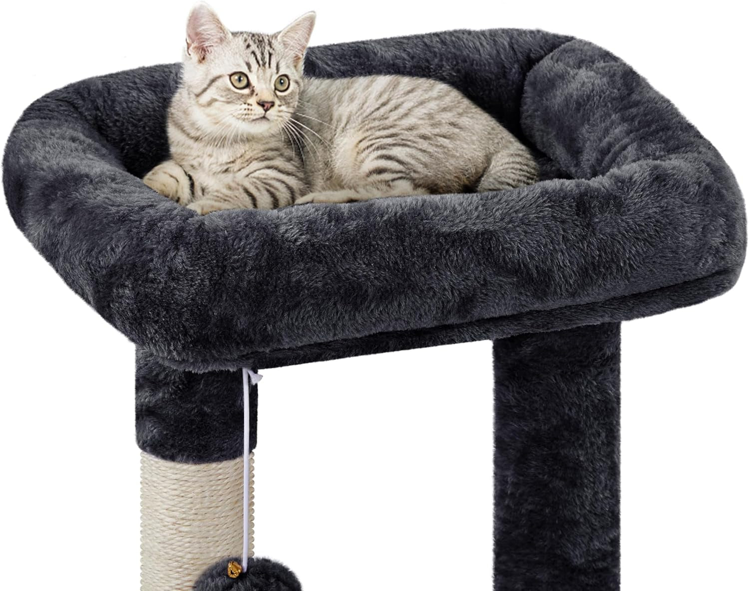 34” Cat Tree Tower for Indoor Cats & Kittens – Scratching Posts, Warm Condo, Plush Nest & Spacious Viewing Platform