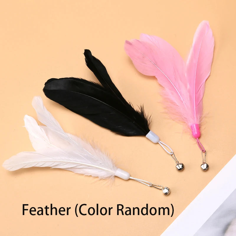 Hands-Free Interactive Cat Toy – Suction Cup Feather Wand Teaser for Active Indoor Cats